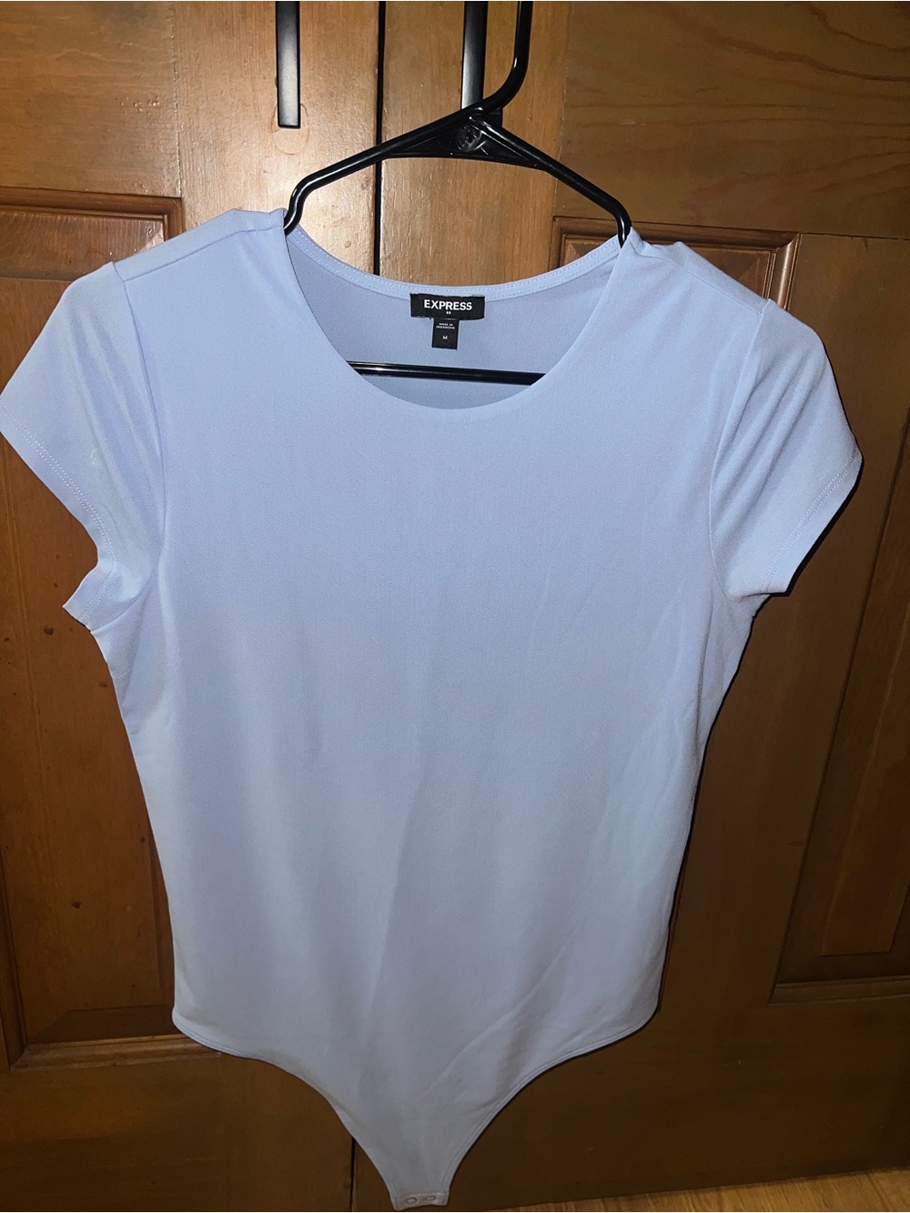 Express Light Blue Short-Sleeve Bodysuit